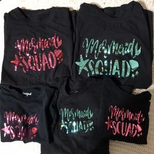 Family Mermaid Squad T-shirt Set